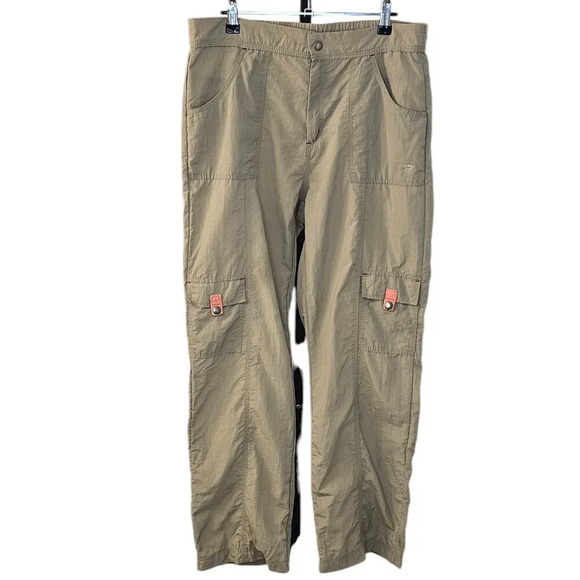 Oleg Cassini Sport Womens Windbreaker Straight Leg Cargo Pants Size Medium Nylon - Picture 1 of 9